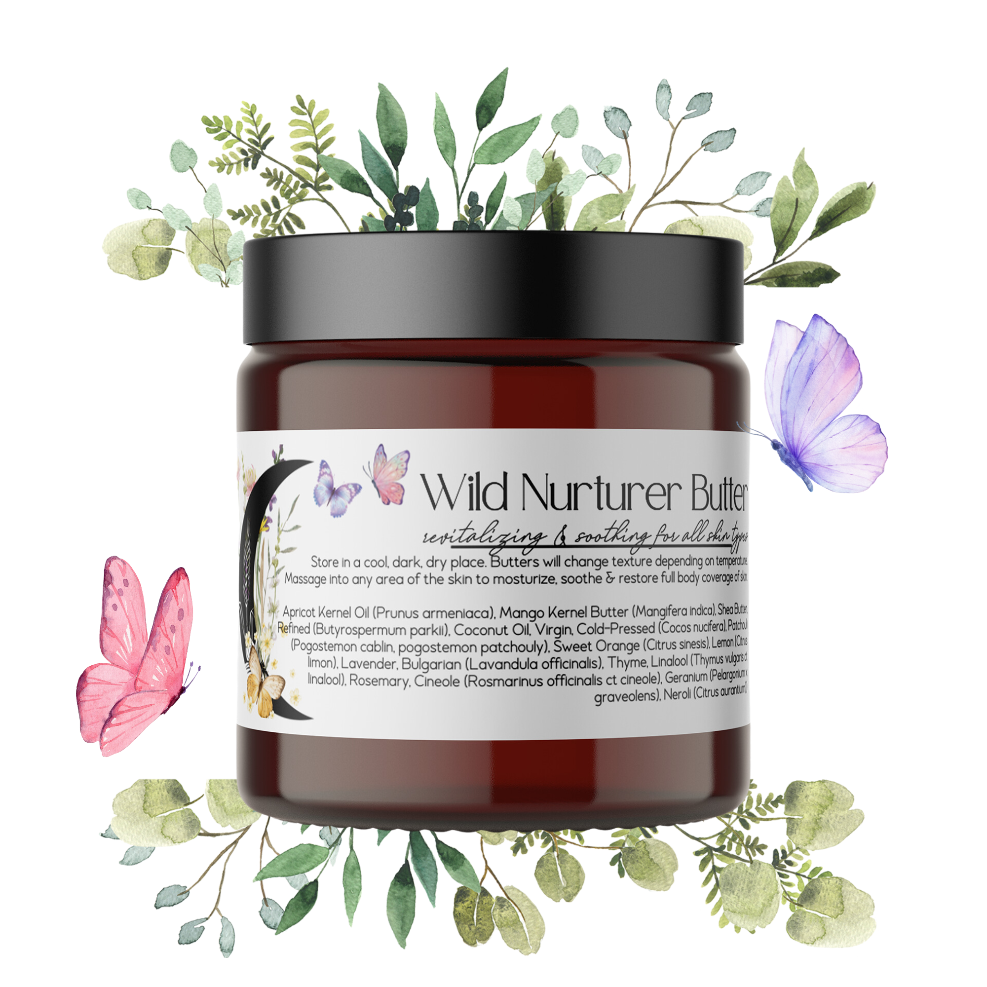 Woman lying on a bed of petals, holding a flower to her chin, under text "organic skincare collection".
