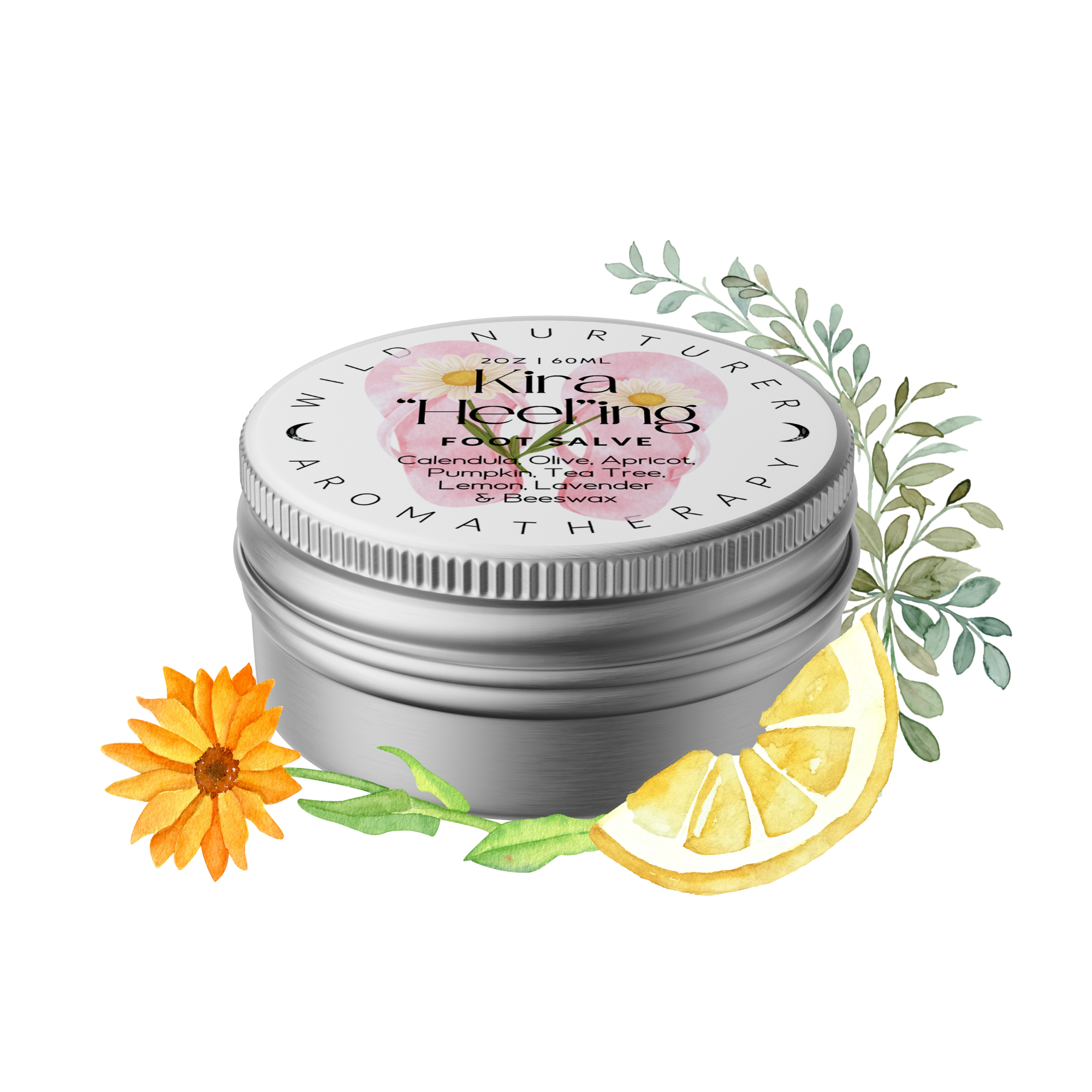 Handcrafted soap labeled "hope" with lavender and tea tree, surrounded by dried flowers and a pink heart-shaped stone on a distressed wooden surface.